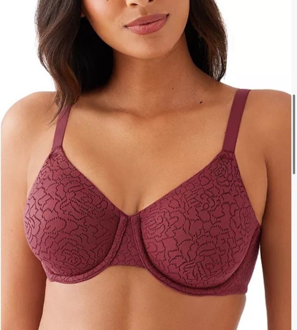 Wacoal 40D Dark Purple Inside Job Underwire Bra 855345 Back Closure NWT